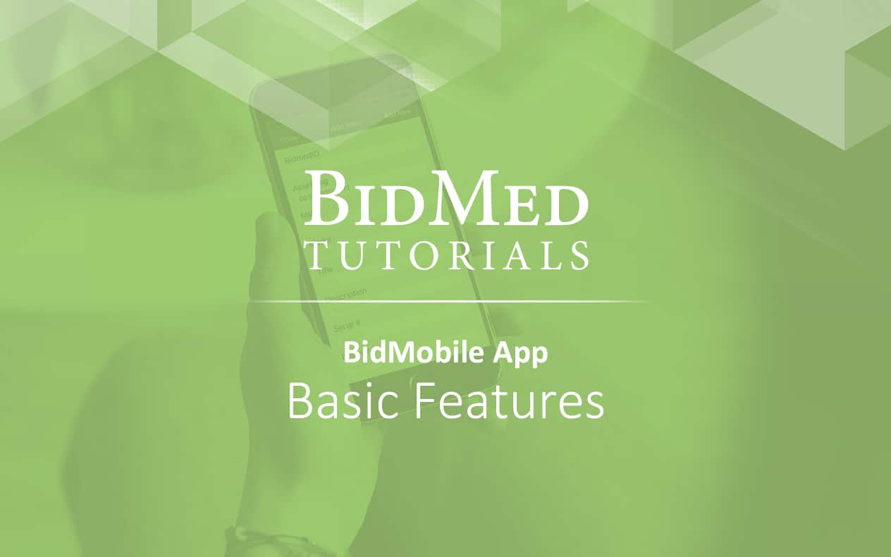 BidMobile for iOS - basic features